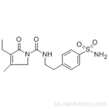 4- [2 - [(3-etil-4-metil-2-oxo-3-pirrolin-1-il) carboxamido] etil] bencenosulfonamida CAS 119018-29-0